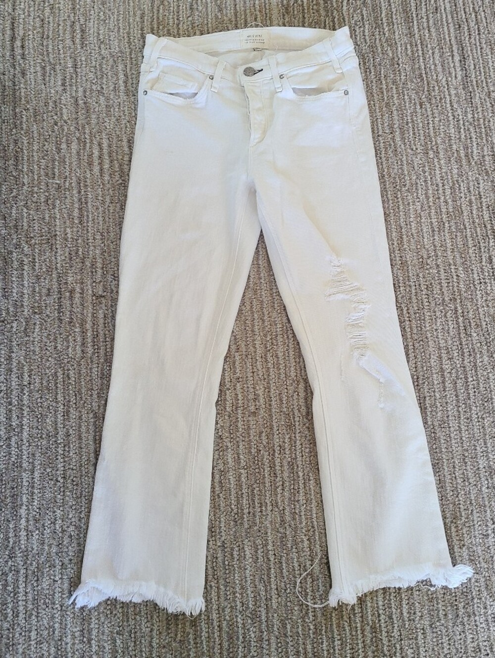 McGuire White Distressed Denim Jeans Size 28